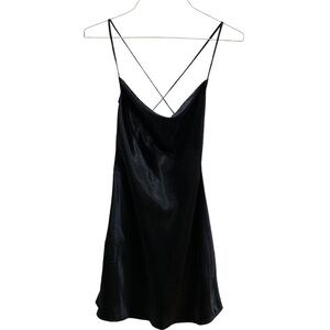 H&M Divided Mini Dress, Black Spaghetti Straps, Look like silk, New, Size S